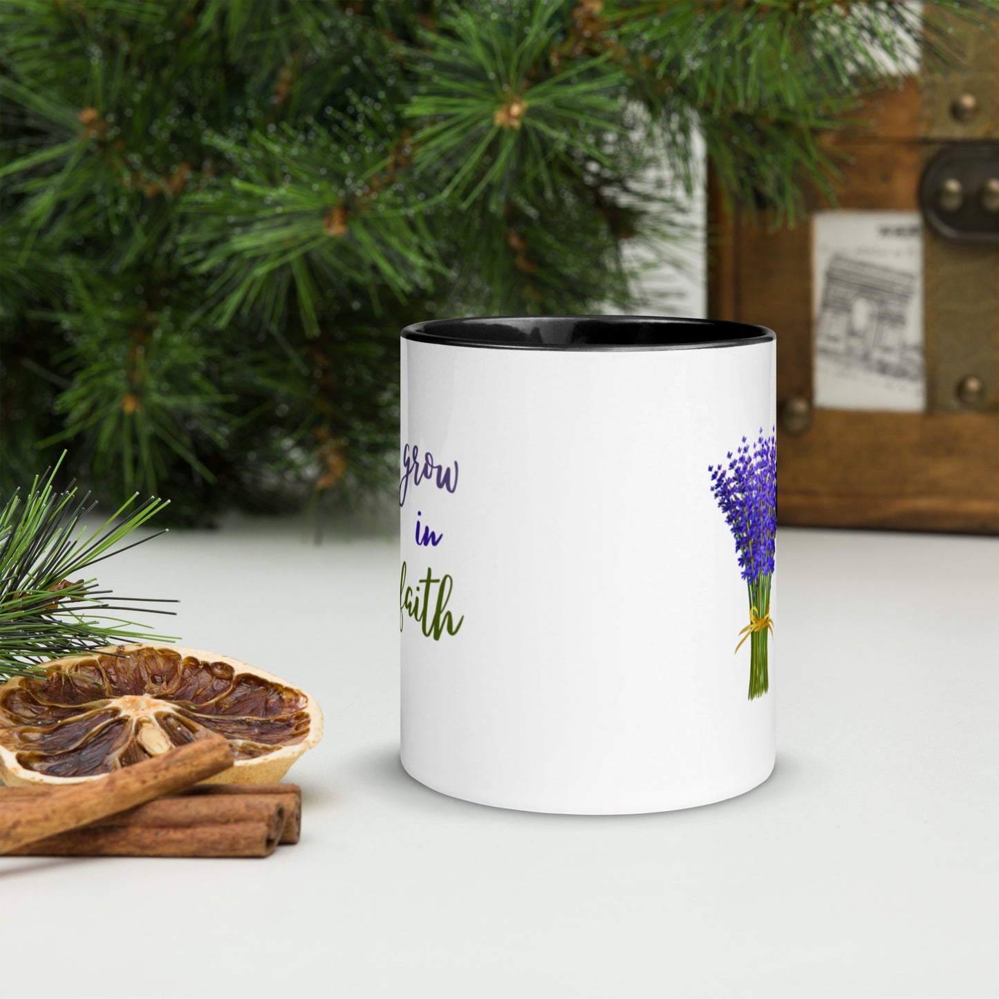 Grow In Faith Mug with Color Inside