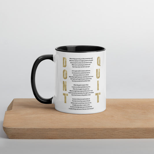 Don't Quit Edgar Guest Poem  Self Confidence Two-Tone Coffee Mug