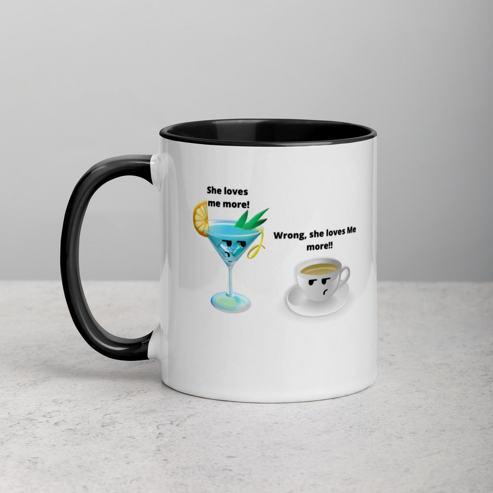 Cocktail And Coffee Mug, Two Tone, Cocktail Lover Gift, Coffee Lover, Coffee Gift, Cocktail Gifts, Cocktail Vs Coffee, Love Coffee, Love Cocktail