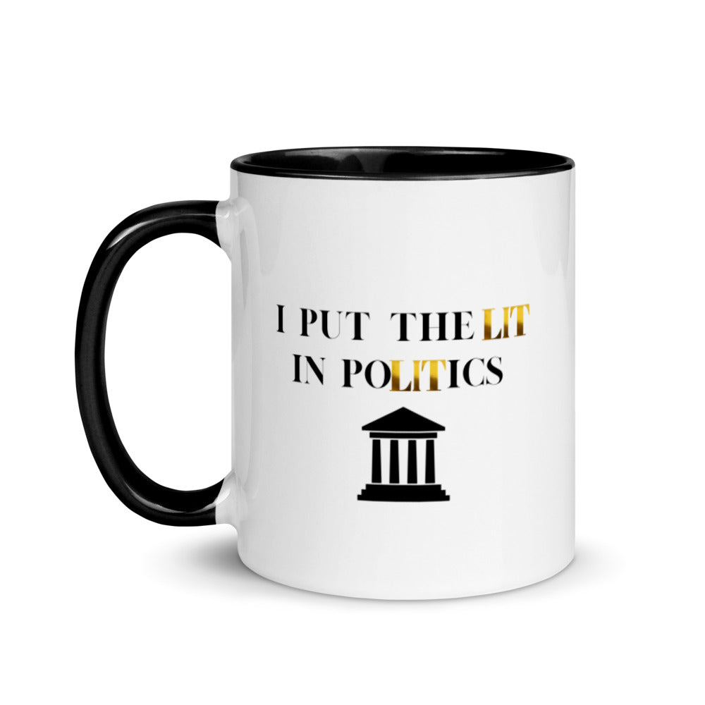 Political Mugs, Politics, I Put The Lit In Politics, Political Gifts, Politician Gifts, Political Science Gifts