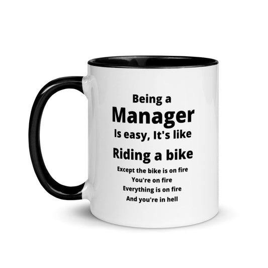 Manager Mug, with Color Inside, Being A Manager Is Easy, Ideal Gift For, Managers, Team Manager, Case Manager Gifts, Best Manager Gifts