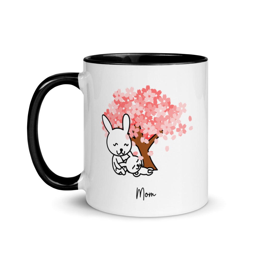 Mother Gift - Personalised Cherry Blossom & Bunny Mug