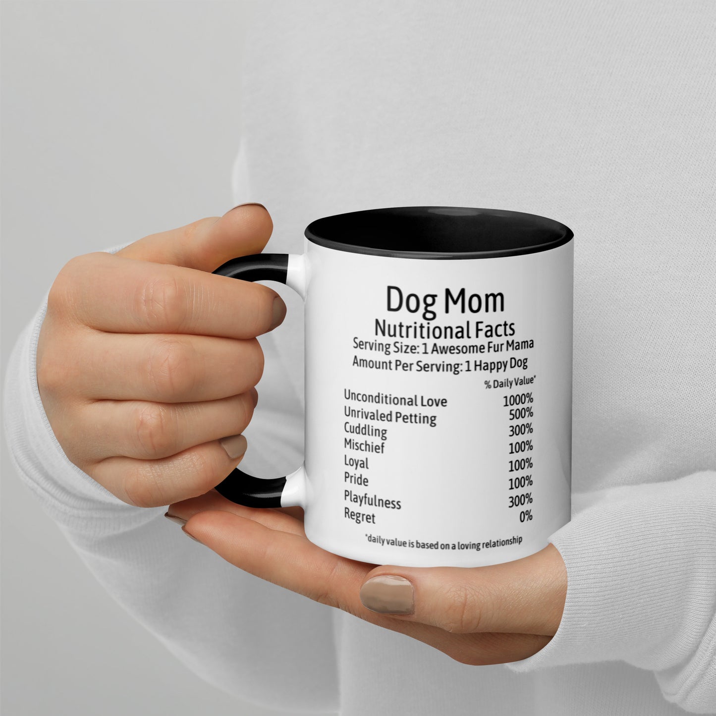 Dog Mom Mug with Color Inside