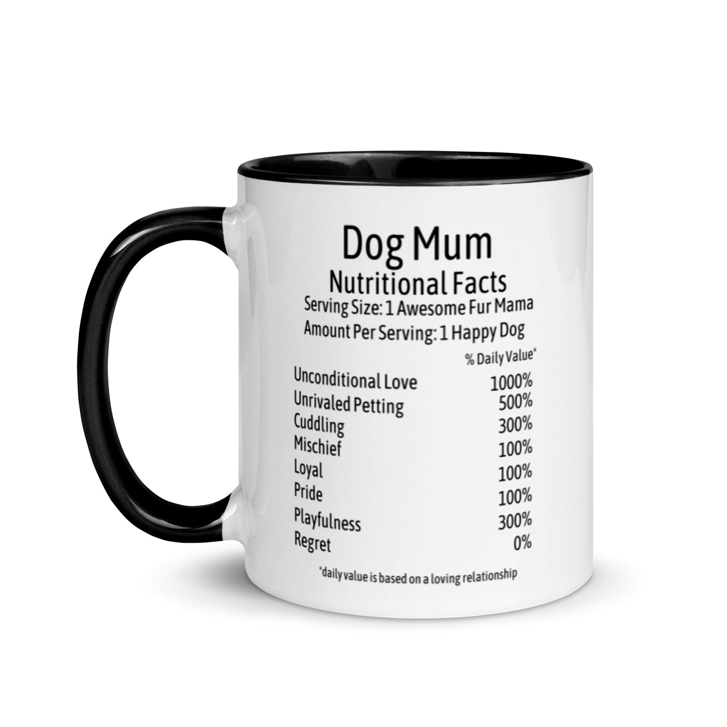 Dog Mum Mug with Color Inside