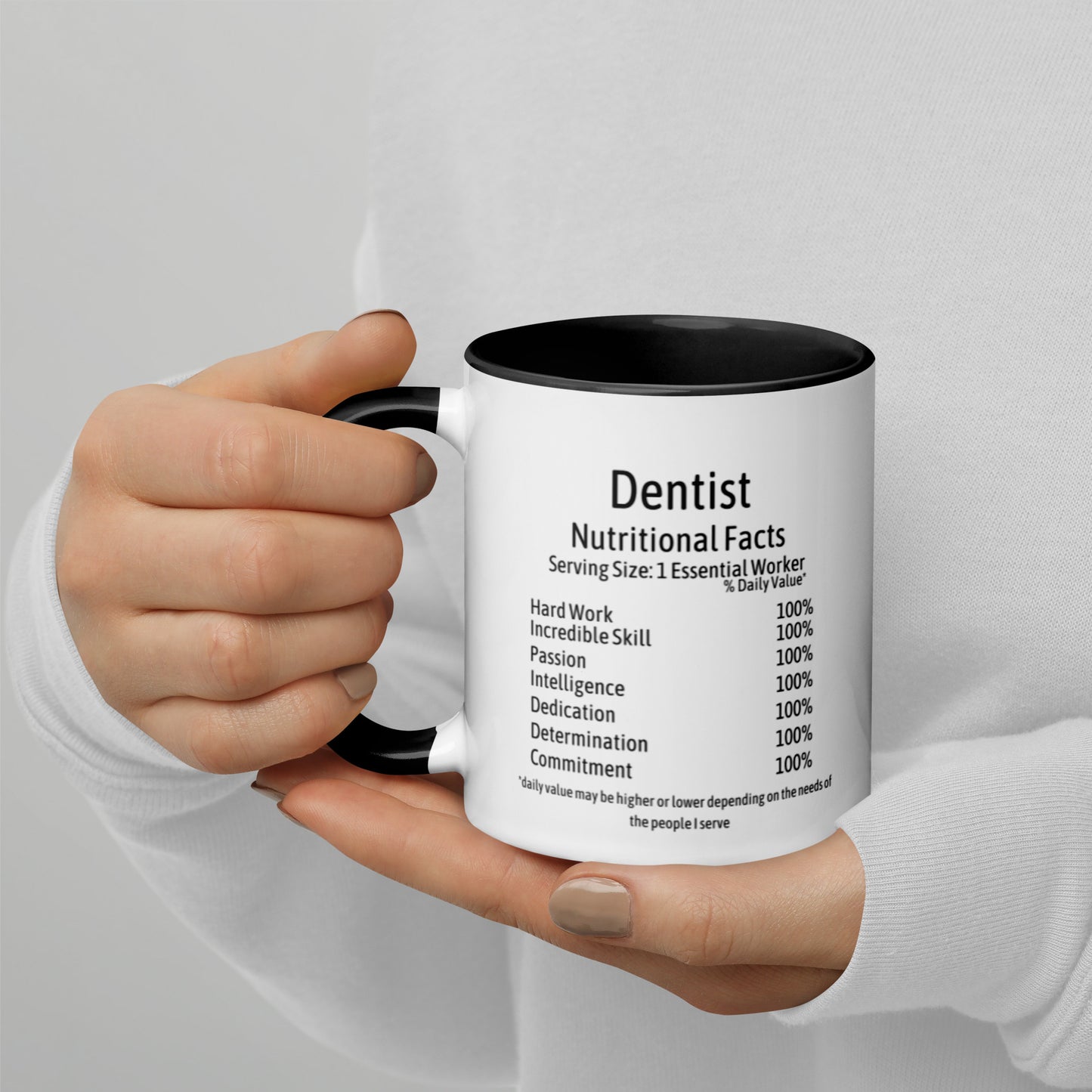 Dentist Mug with Color Inside Essential Worker Gifts