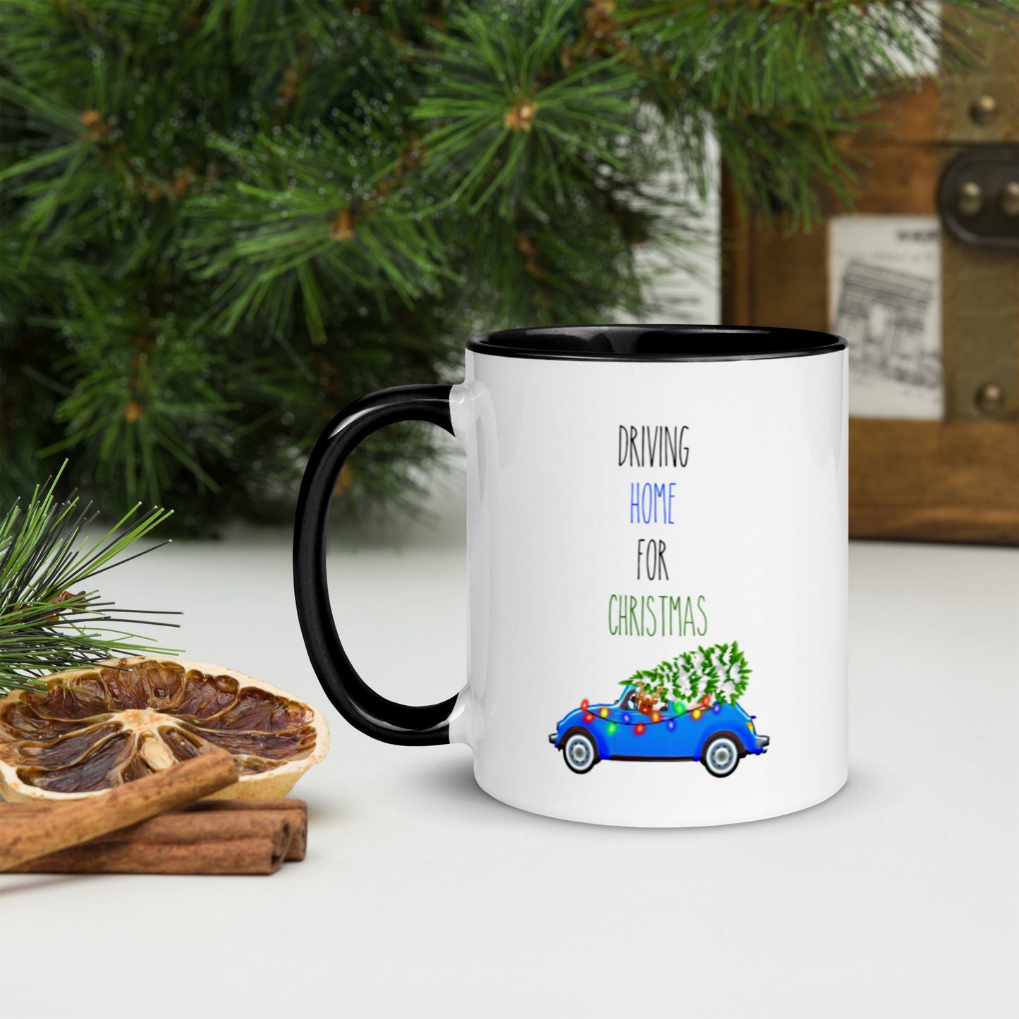 Driving Home For Christmas Mug Two Tone