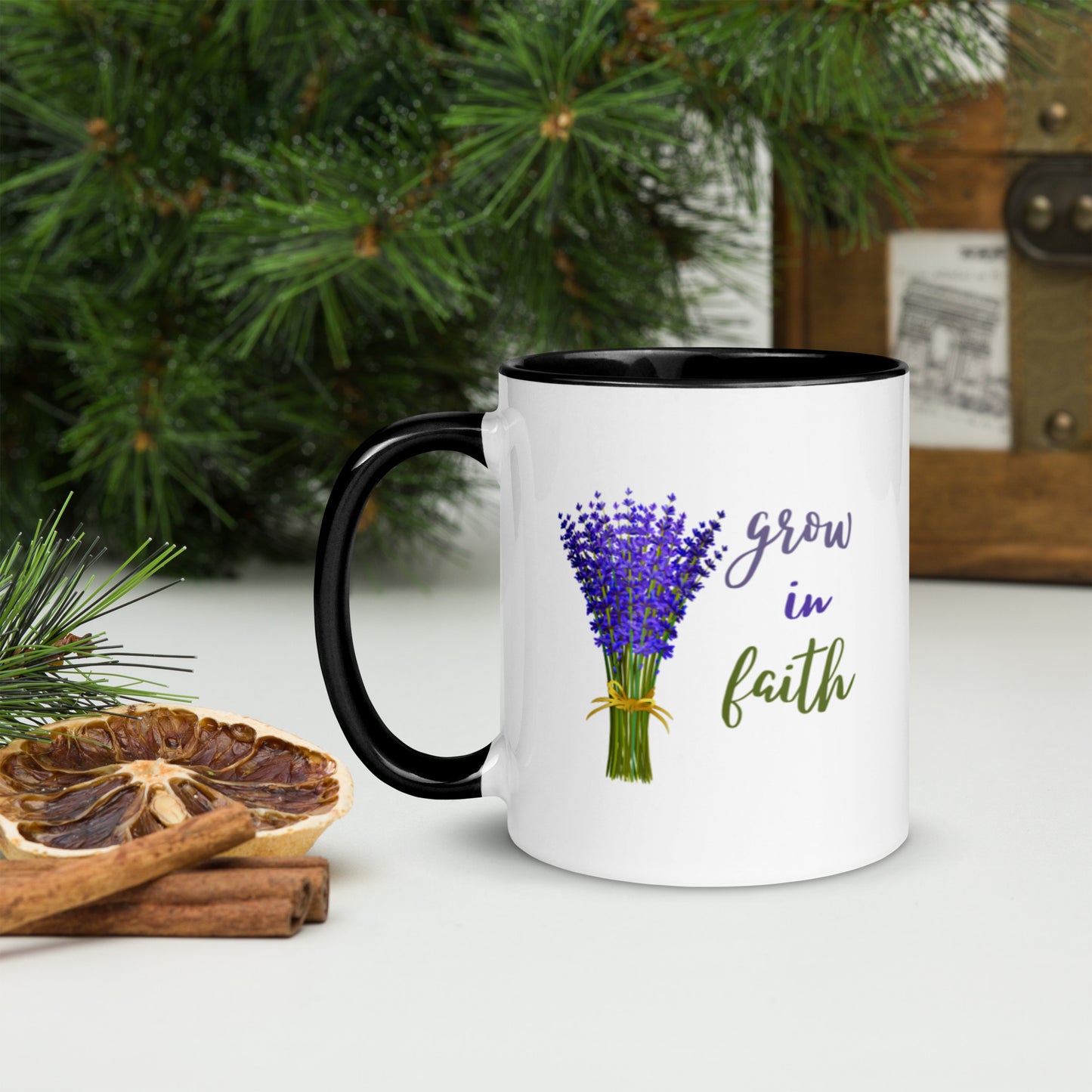 Grow In Faith Mug with Color Inside