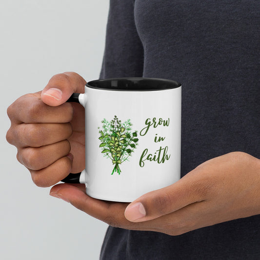 Grow In Faith Mug with Color Inside