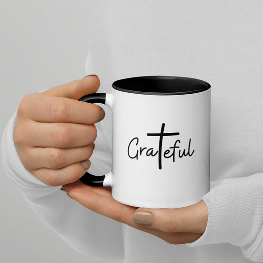 Grateful Mug with Color Inside