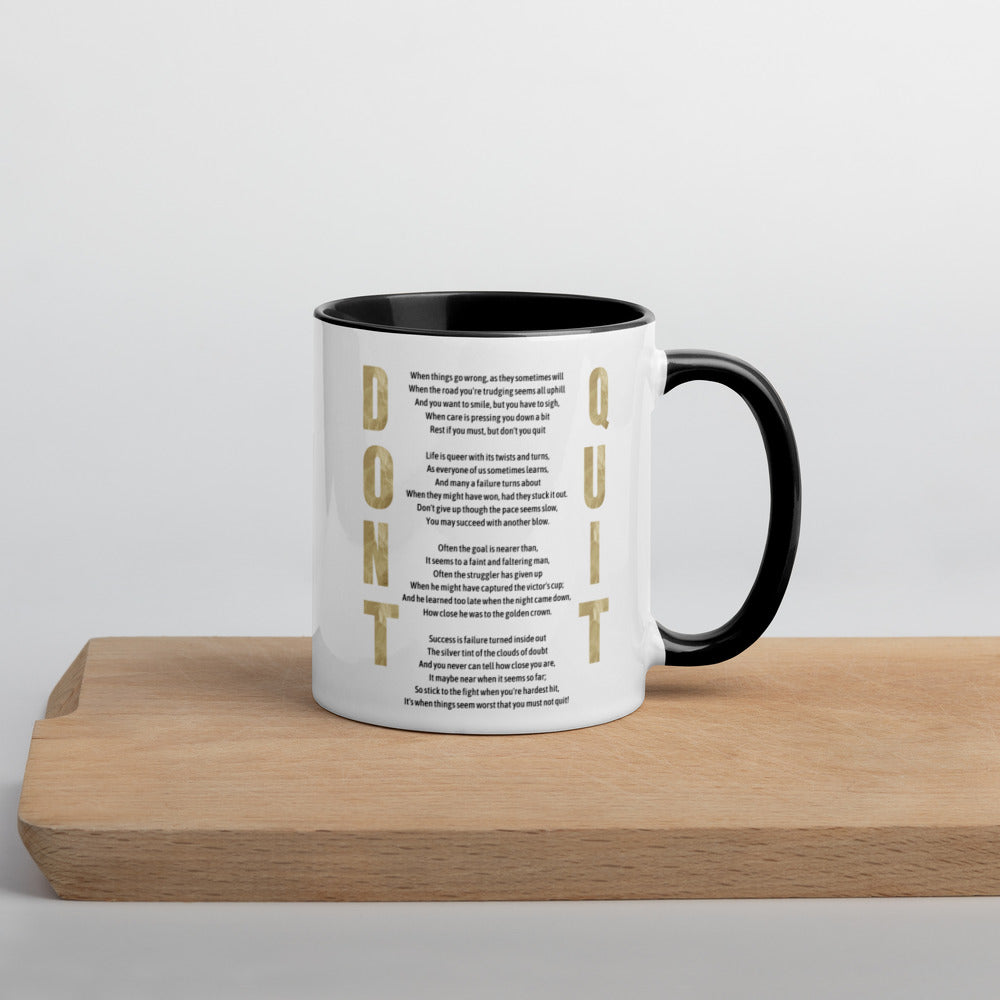 Don't Quit Edgar Guest Poem  Self Confidence Two-Tone Coffee Mug