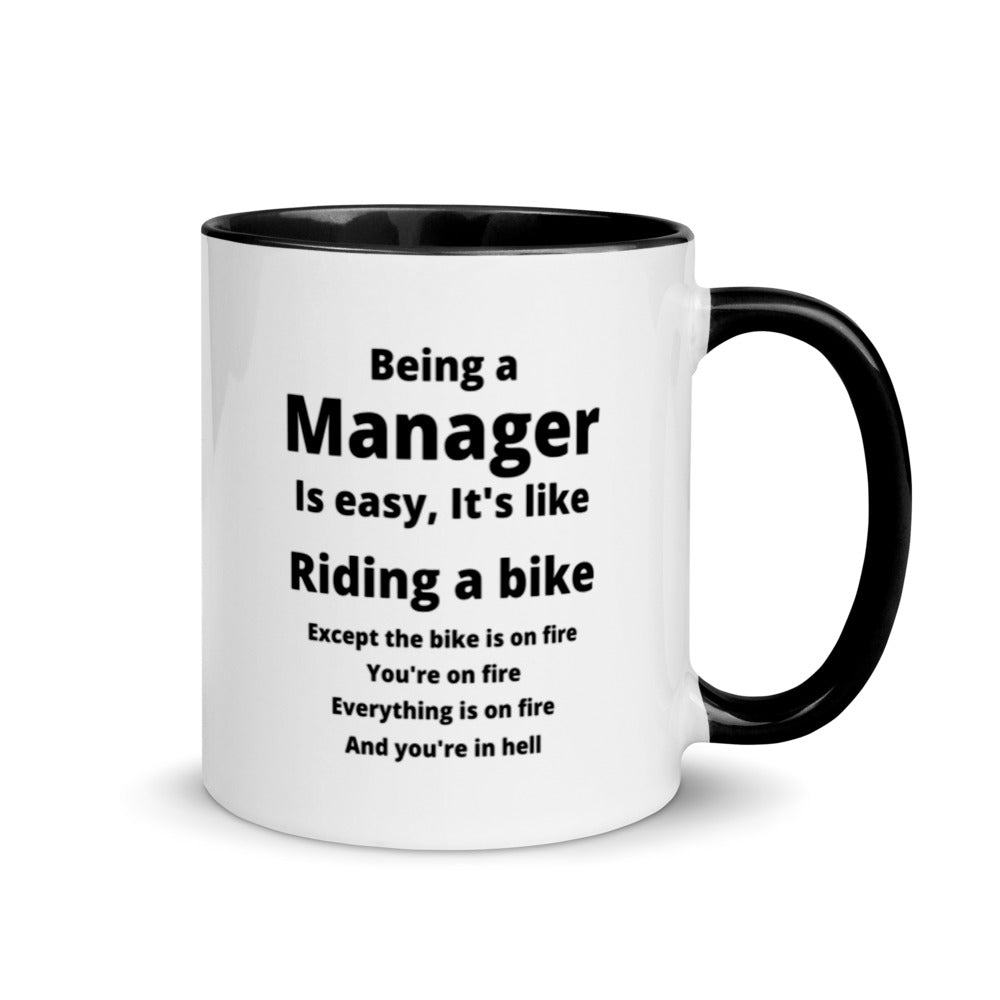 Manager Mug, with Color Inside, Being A Manager Is Easy, Ideal Gift For, Managers, Team Manager, Case Manager Gifts, Best Manager Gifts