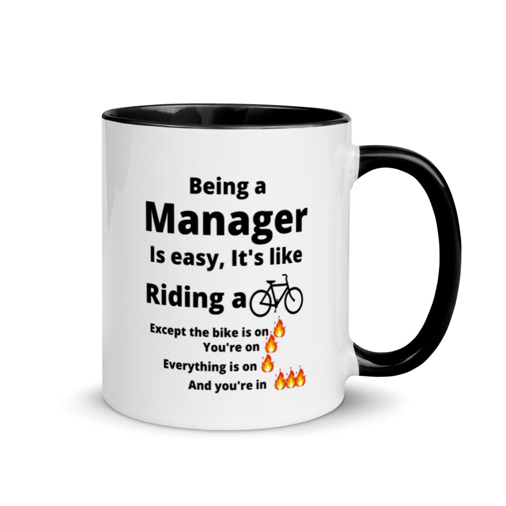 Manager Mug, with Color Inside, Being A Manager Is Easy, Ideal Gift For, Managers, Team Manager, Case Manager Gifts, Best Manager Gifts