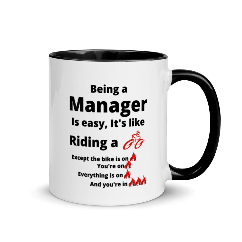 Manager Mug, with Color Inside, Being A Manager Is Easy, Ideal Gift For, Managers, Team Manager, Case Manager Gifts, Best Manager Gifts