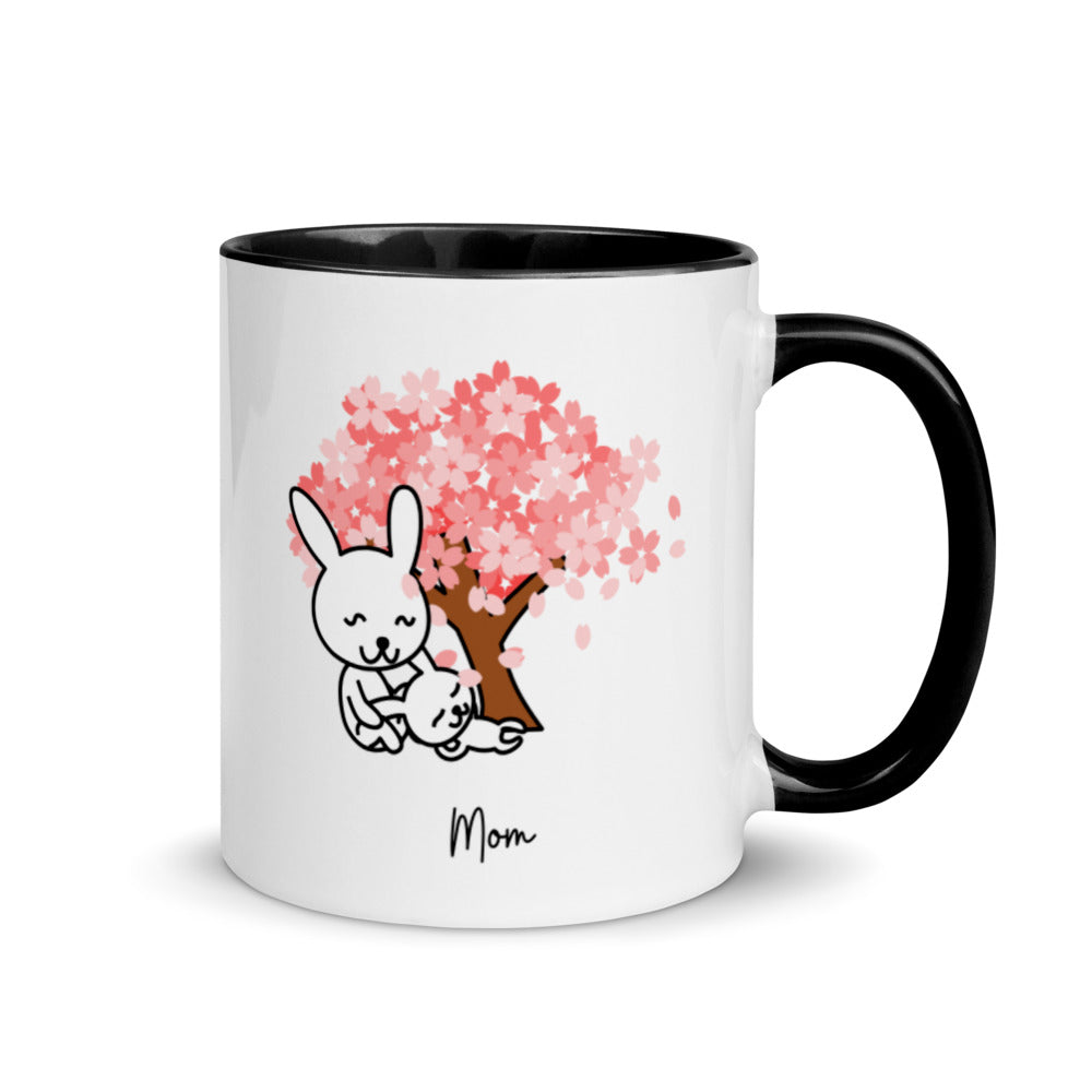 Mother Gift - Personalised Cherry Blossom & Bunny Mug