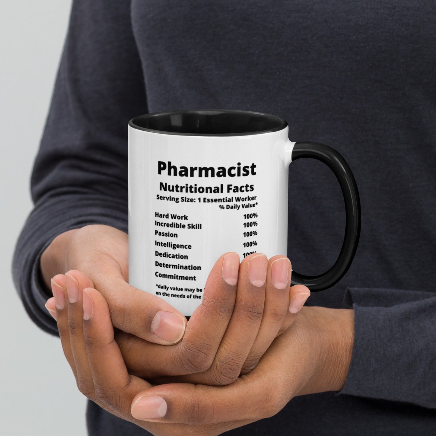 Pharmacist Mug Two Tone Nutrition Facts Essential Worker Gifts