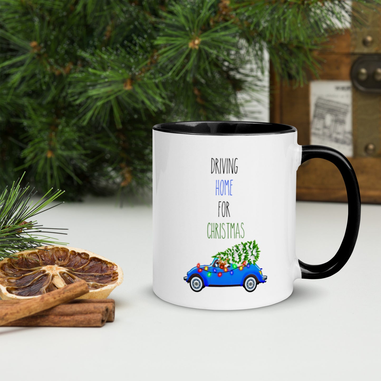 Driving Home For Christmas Mug Two Tone