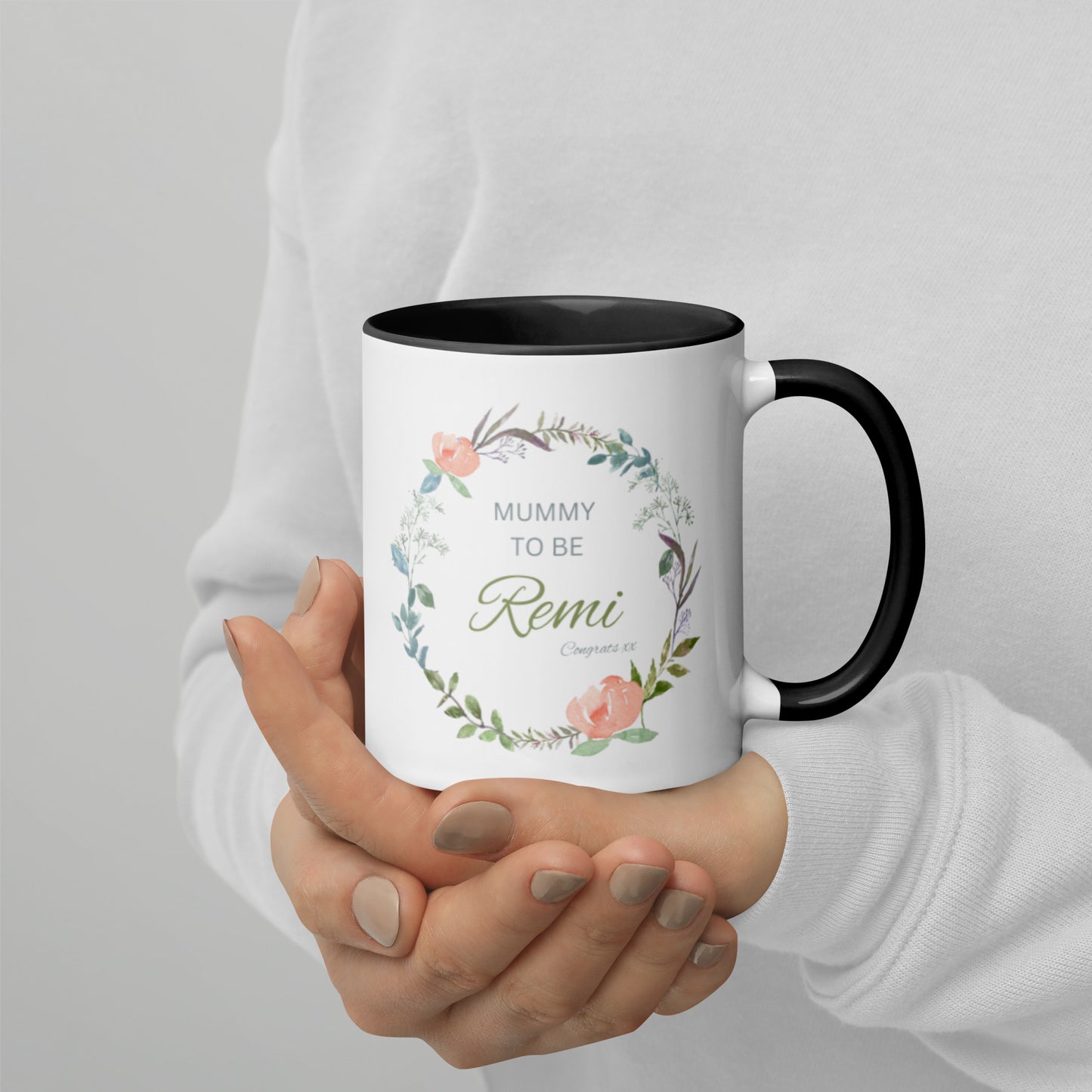 Personalised Baby Shower Mug with Color Inside