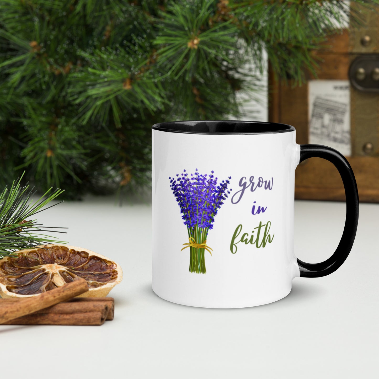 Grow In Faith Mug with Color Inside