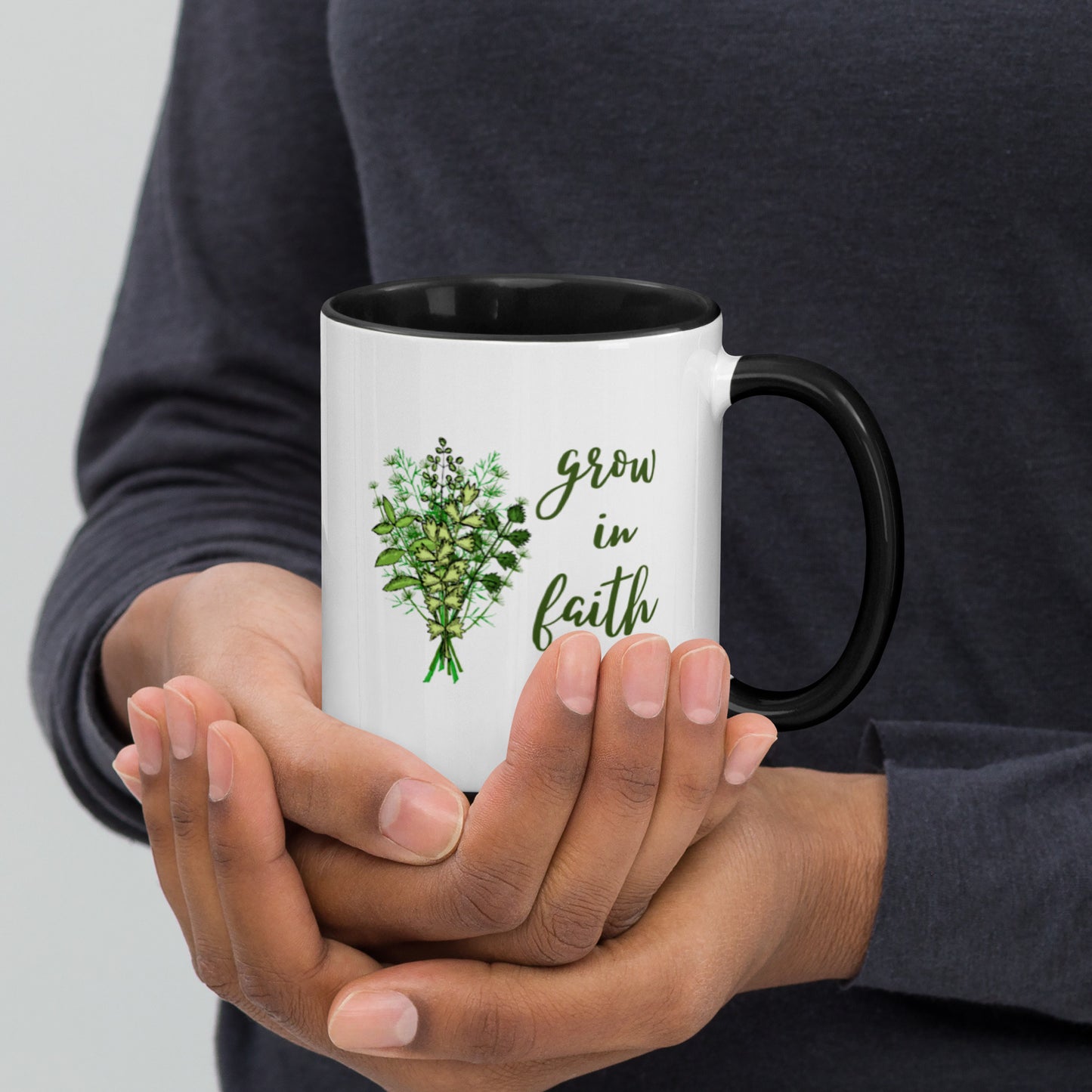 Grow In Faith Mug with Color Inside
