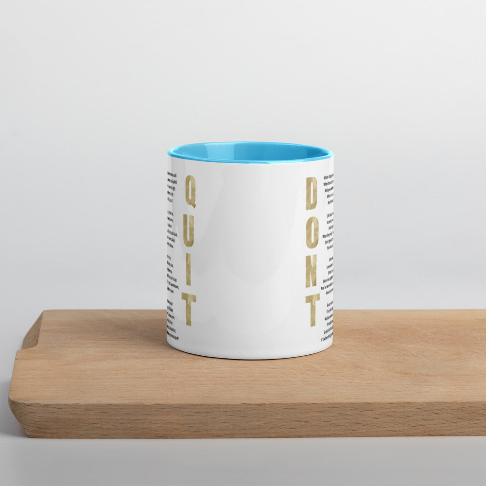 Don't Quit Edgar Guest Poem  Self Confidence Two-Tone Coffee Mug