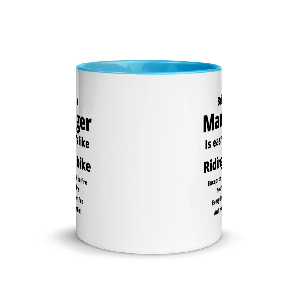 Manager Mug, with Color Inside, Being A Manager Is Easy, Ideal Gift For, Managers, Team Manager, Case Manager Gifts, Best Manager Gifts