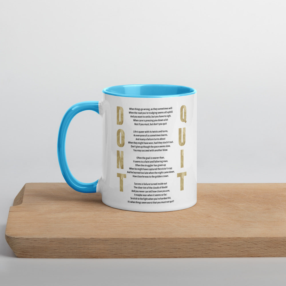 Don't Quit Edgar Guest Poem  Self Confidence Two-Tone Coffee Mug