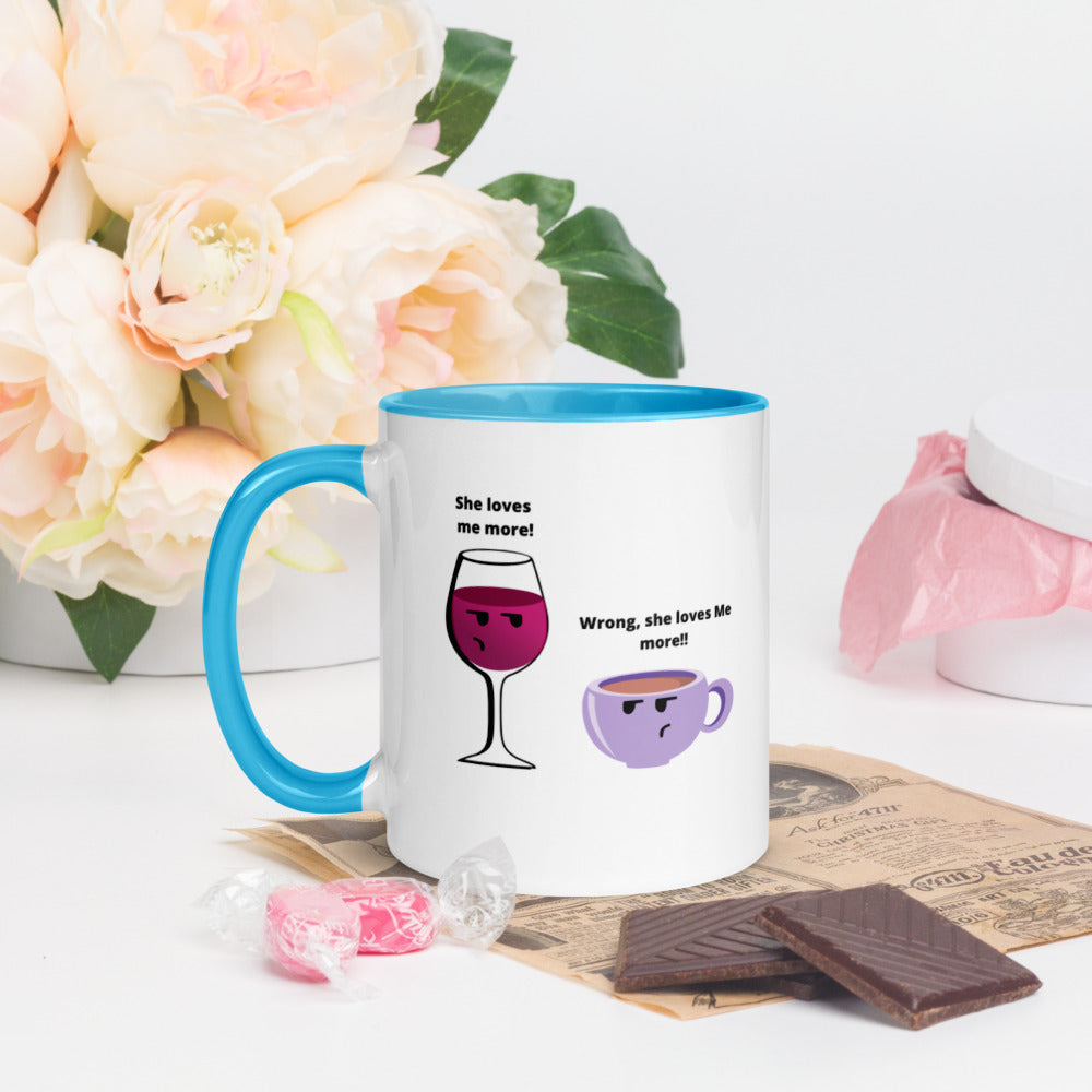 Wine And Coffee Mug, Wine Lover Gift, Coffee Lover, Coffee Gift, Wine Gifts, Wine Vs Coffee, Love Coffee, Love Wine, Wine Drinker Gift, Two Tone