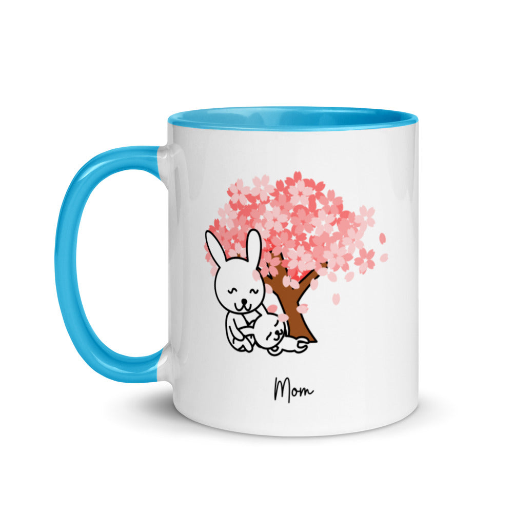 Mother Gift - Personalised Cherry Blossom & Bunny Mug