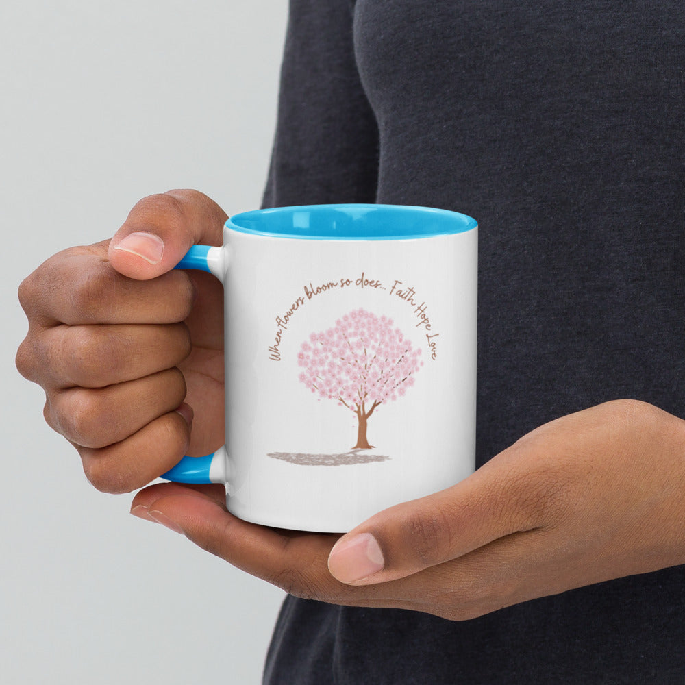 Cherry Blossom Gift - Personalised Mug With Sweet Inspirational Quote