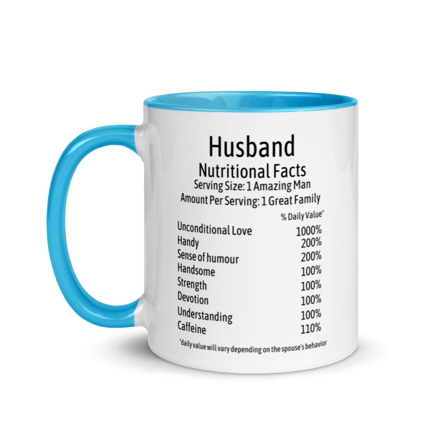 Husband Mug Two Tone Nutrition facts