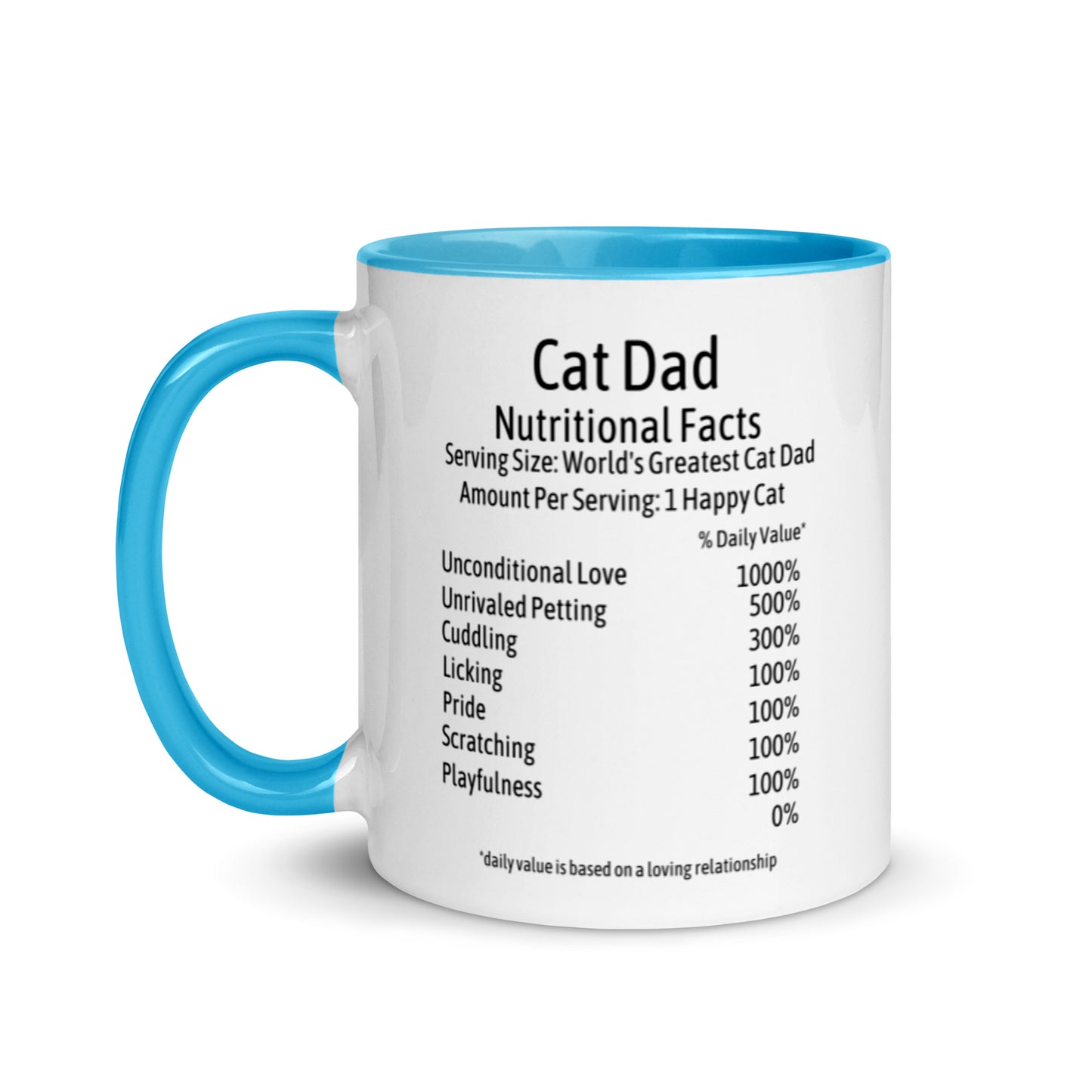 Cat Dad Mug with Color Inside