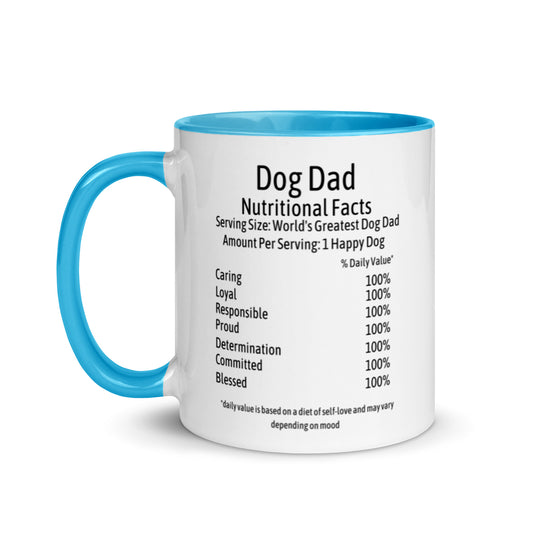 Dog Dad Mug with Color Inside