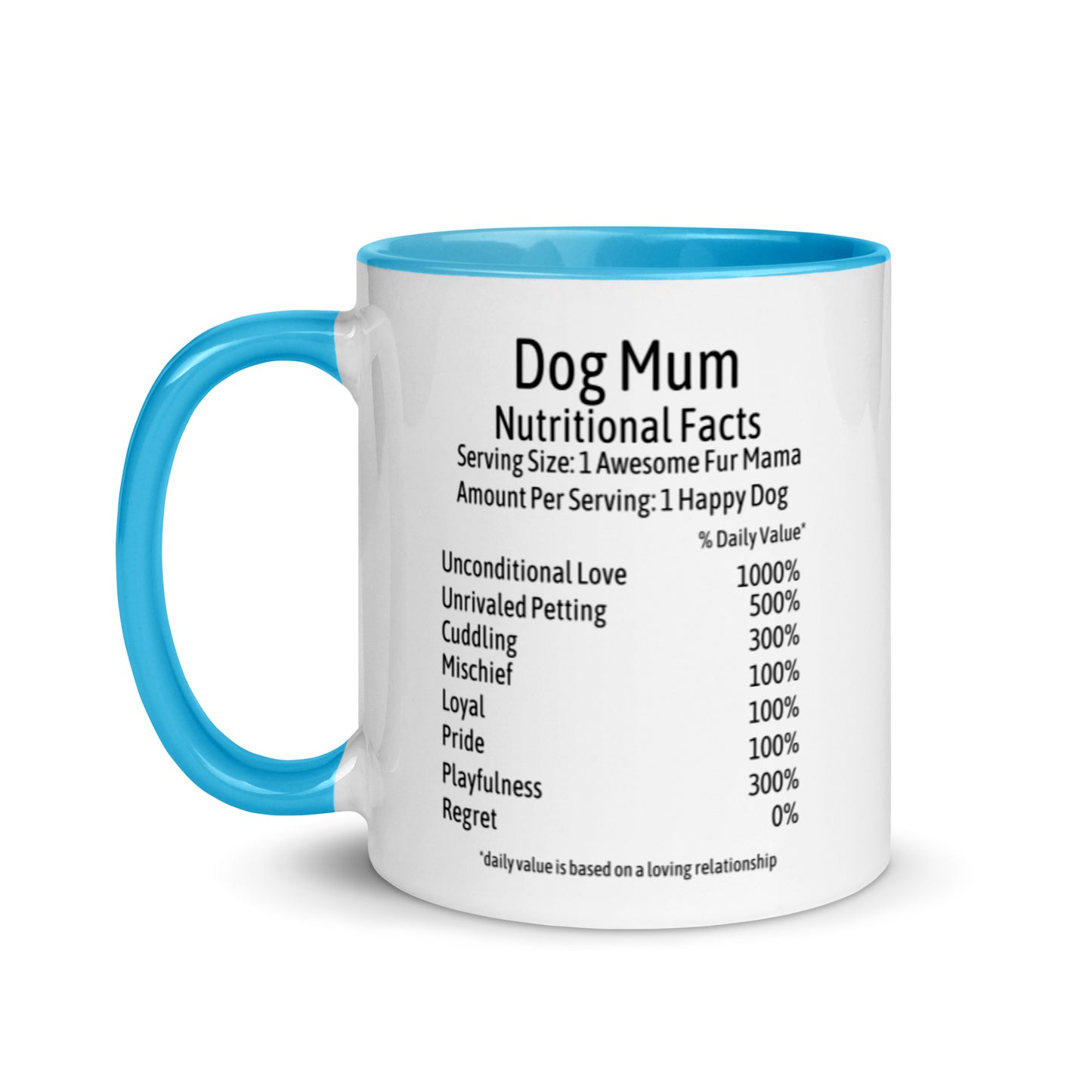 Dog Mum Mug with Color Inside