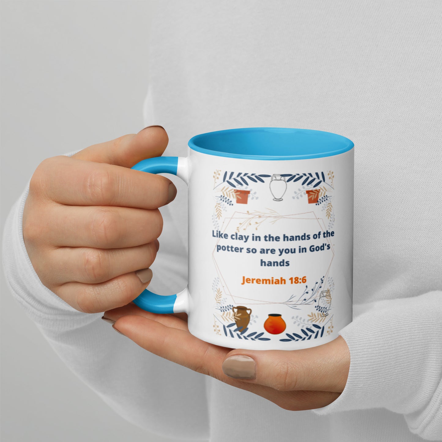Jeremiah 18:6 Two Tone Coffee Mug, Christian Mug, Christian Coffee Mug, Bible Verse Cup, Scripture Mug, Modern Scriptures, Pastel Tone, Earth toned