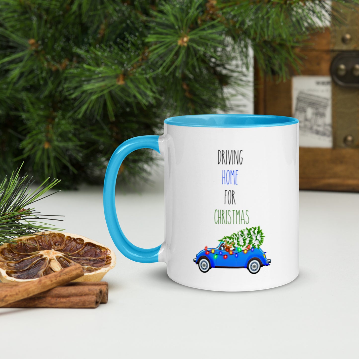 Driving Home For Christmas Mug Two Tone