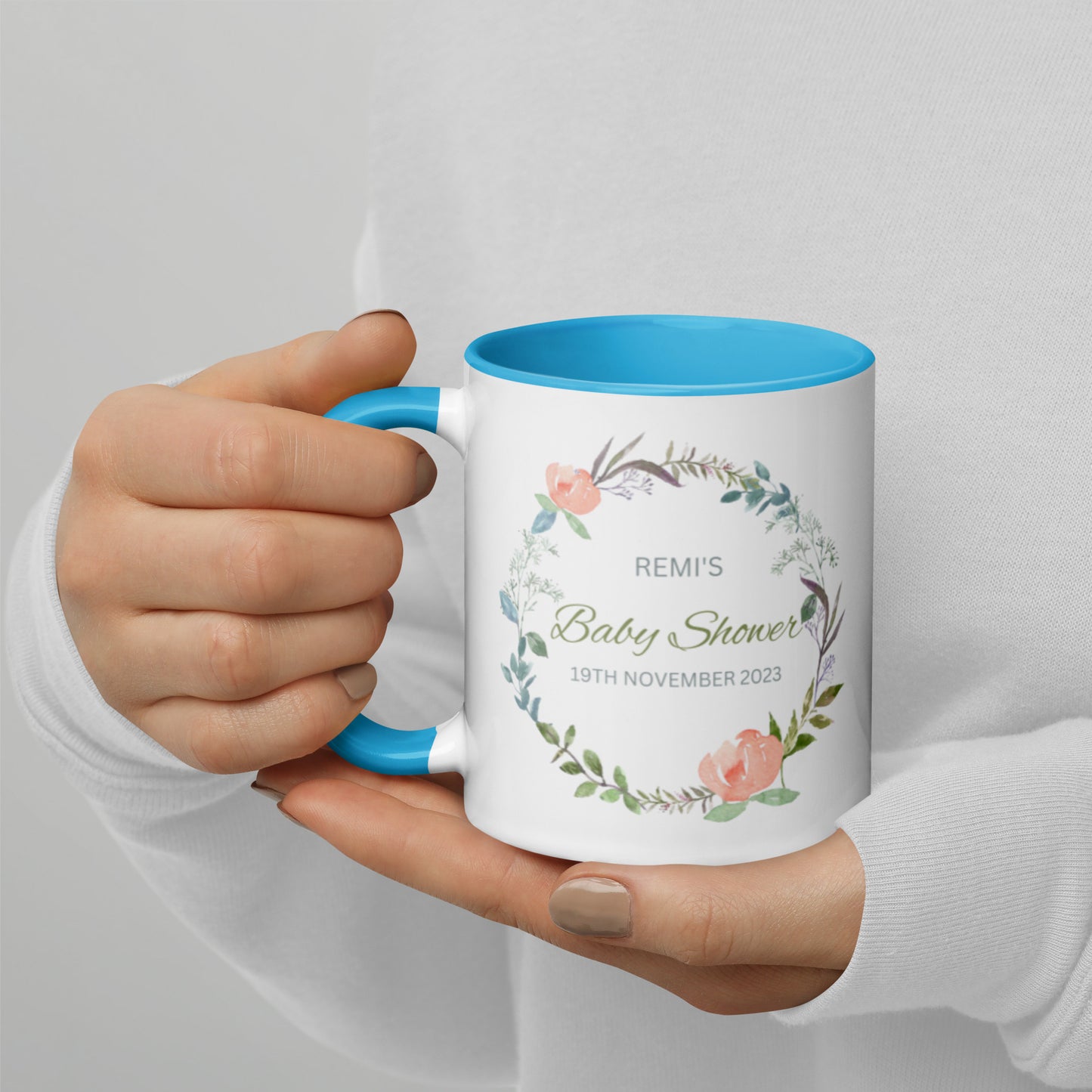 Personalised Baby Shower Mug with Color Inside