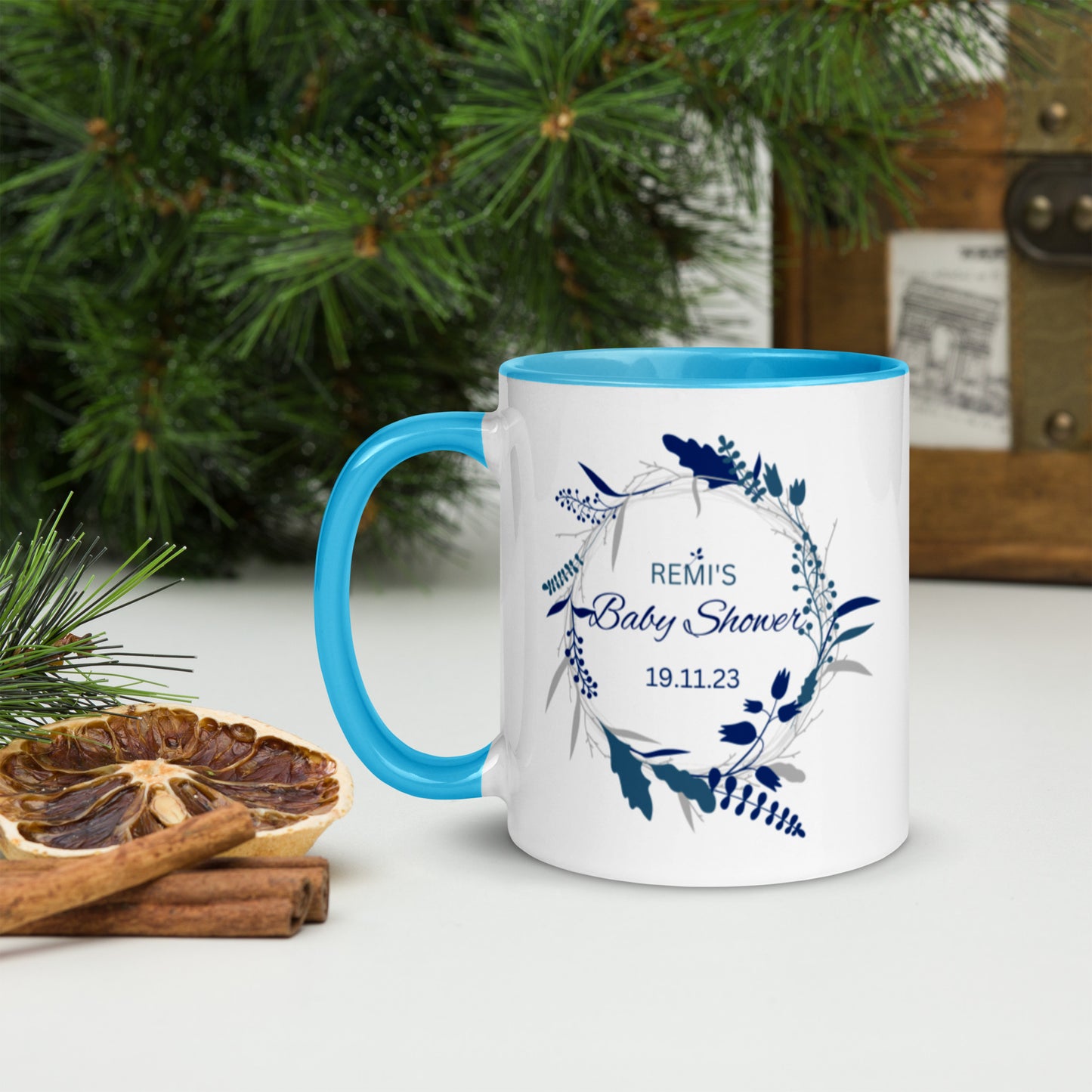 Personalized Baby Shower Mug with Color Inside