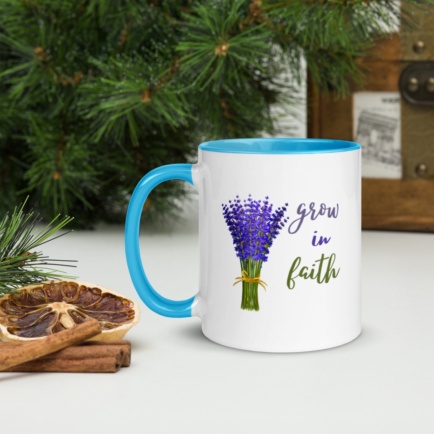 Grow In Faith Mug with Color Inside