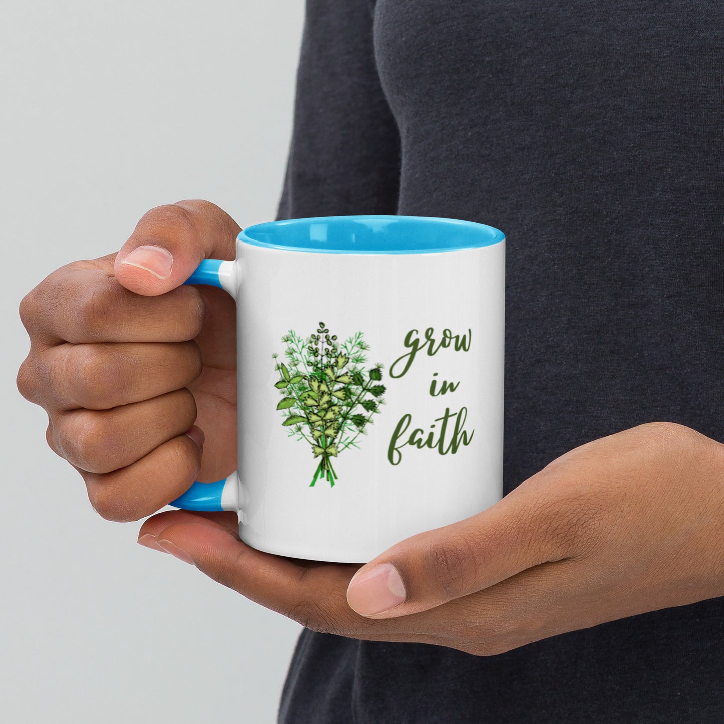 Grow In Faith Mug with Color Inside