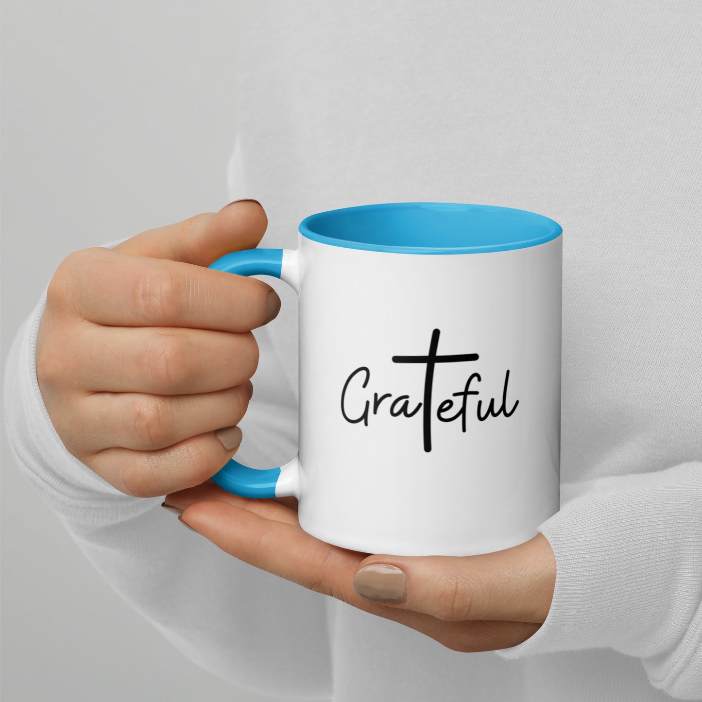 Grateful Mug with Color Inside
