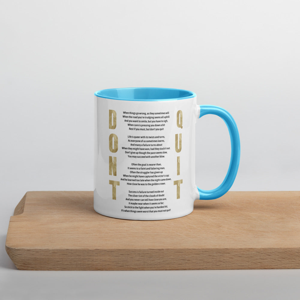 Don't Quit Edgar Guest Poem  Self Confidence Two-Tone Coffee Mug