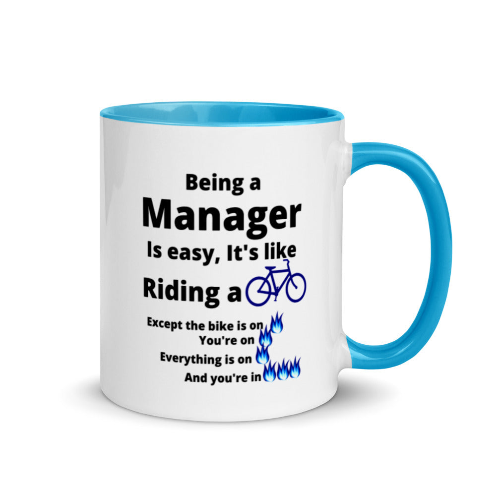 Manager Mug, with Color Inside, Being A Manager Is Easy, Ideal Gift For, Managers, Team Manager, Case Manager Gifts, Best Manager Gifts