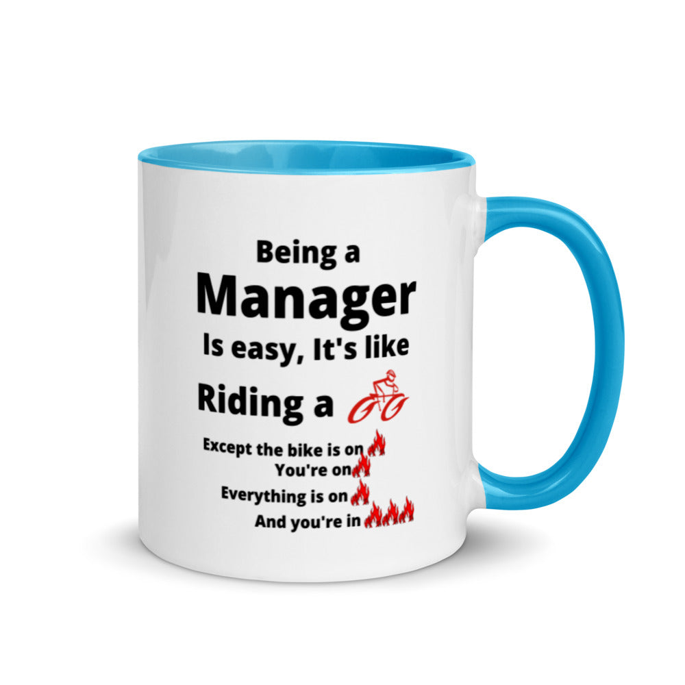 Manager Mug, with Color Inside, Being A Manager Is Easy, Ideal Gift For, Managers, Team Manager, Case Manager Gifts, Best Manager Gifts