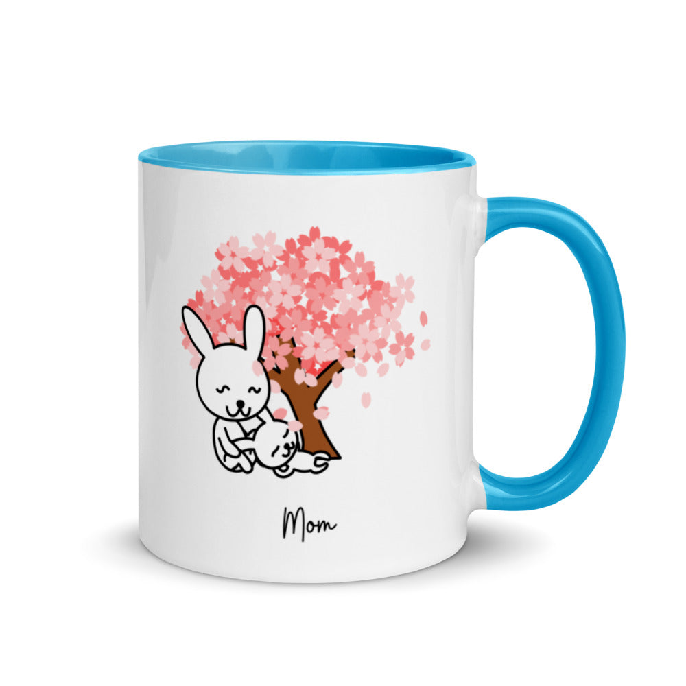 Mother Gift - Personalised Cherry Blossom & Bunny Mug
