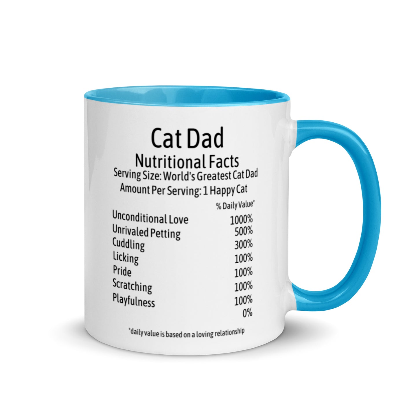 Cat Dad Mug with Color Inside