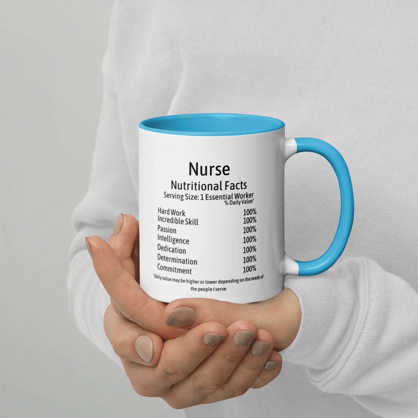 Nurse Mug with Color Inside Essential Worker Gifts