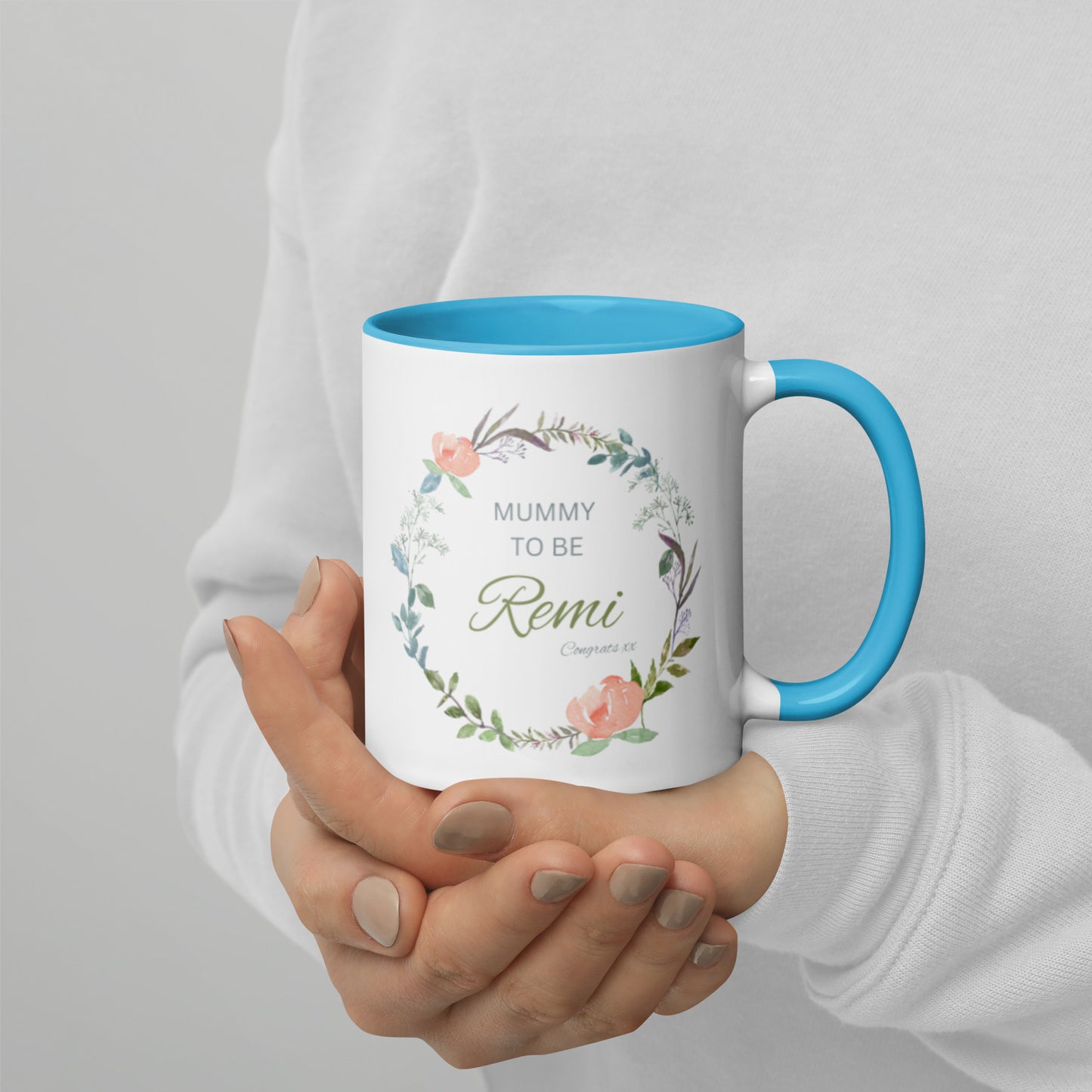 Personalised Baby Shower Mug with Color Inside