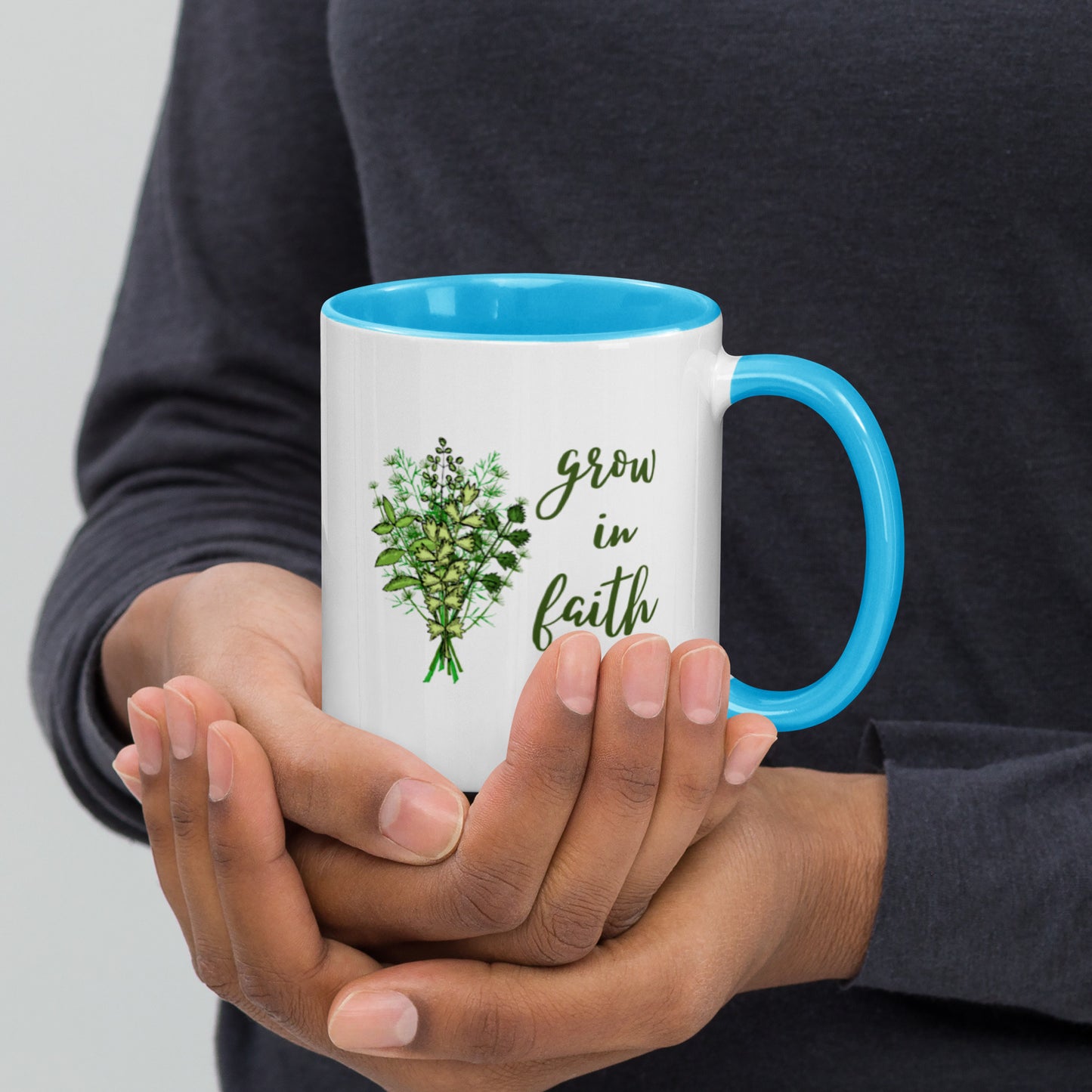Grow In Faith Mug with Color Inside