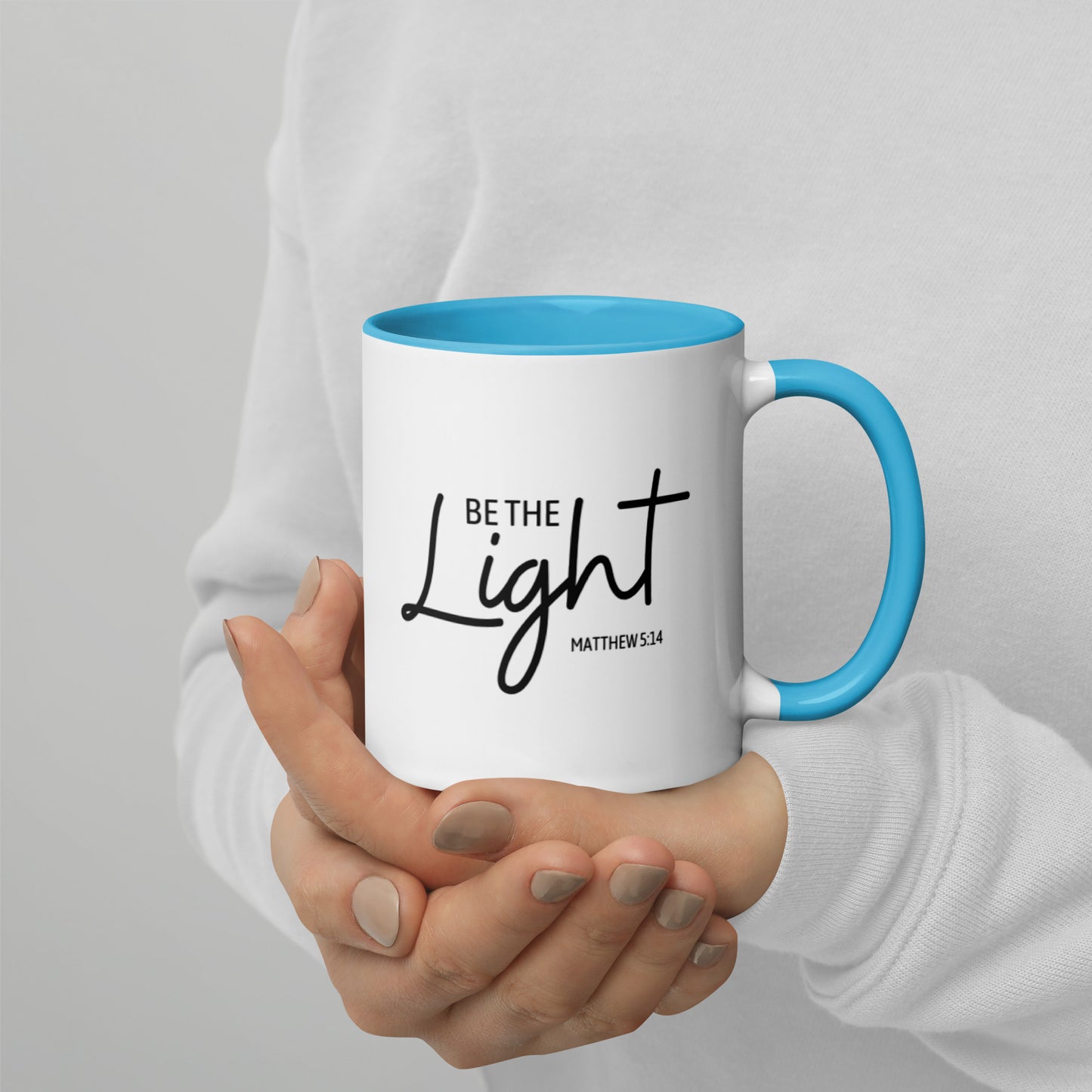 Matthew 5:14 Be The Light Mug with Color Inside