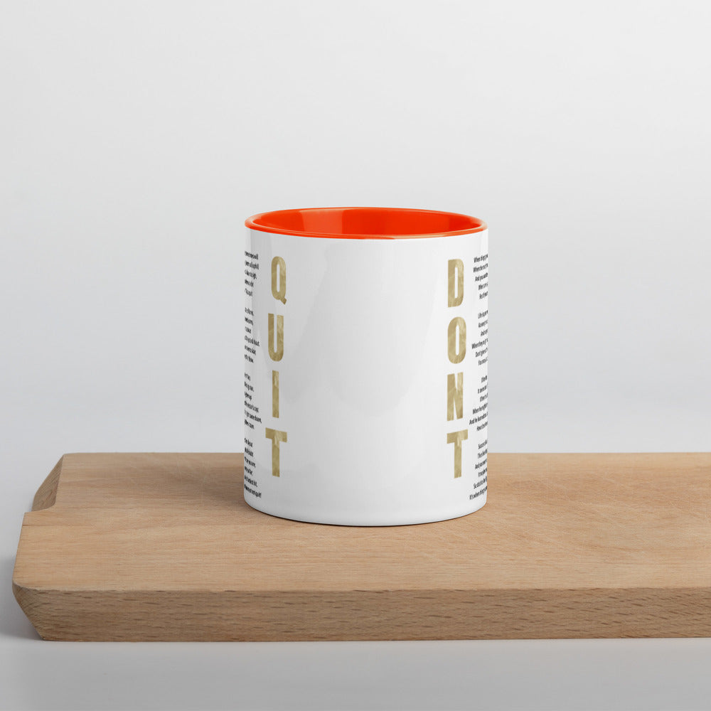 Don't Quit Edgar Guest Poem  Self Confidence Two-Tone Coffee Mug